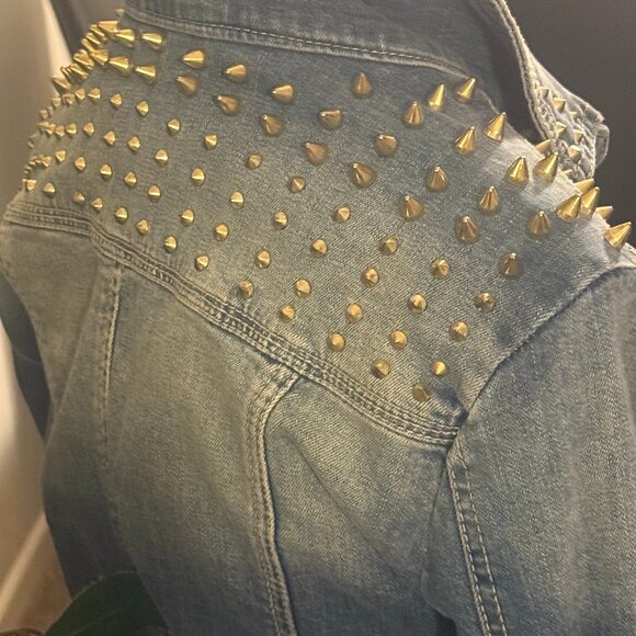 Forever 21 Denim Studded Jacket - Picture 5 of 7